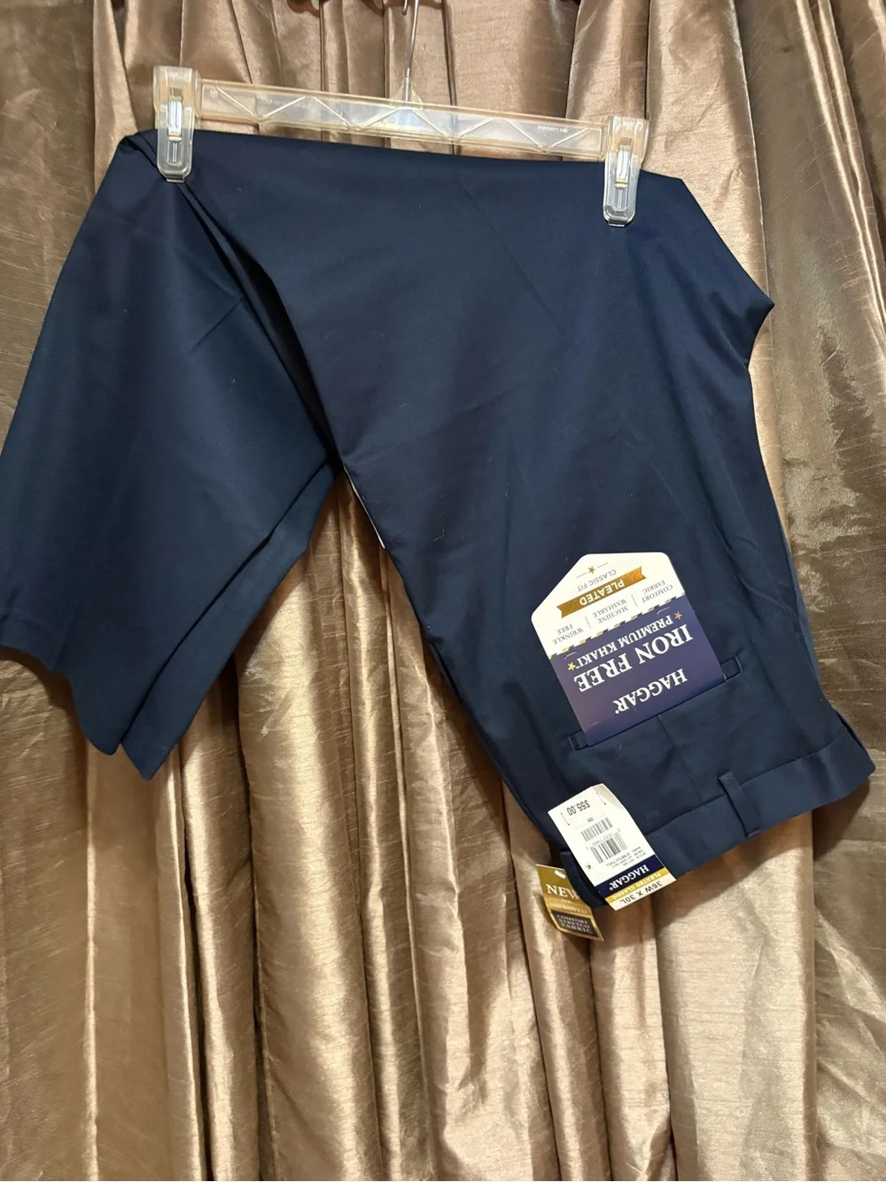 Haggar‎ Navy Flat Front Men's Dress Pants #1849